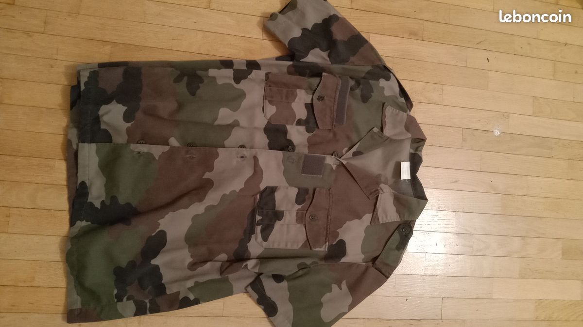 Chemisette Camouflage OTAN – Armée Française – Taille 43/44 – Bon état – Tenue Militaire