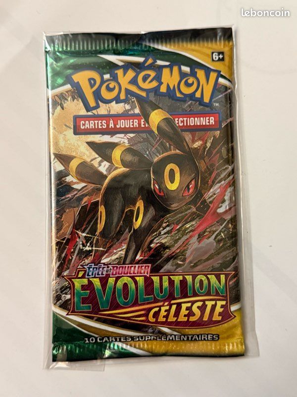 Booster Pokemon évolution Celeste Noctali (Eb7) scellé Français + 1 carte mystère offerte (image 1)