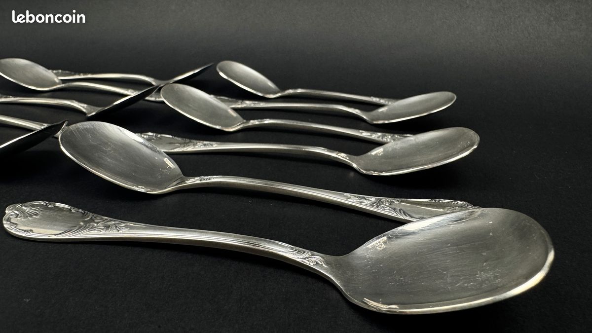 Suite De 12 Cuillères À Café Dessert Métal Argenté Christofle Modèle
