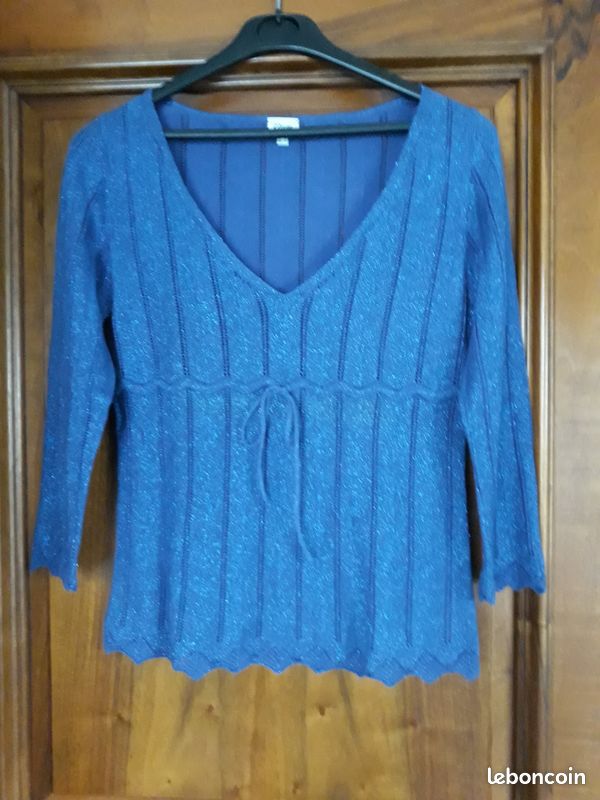 Pull Etam Noël festif lurex taille 40 Vêtements