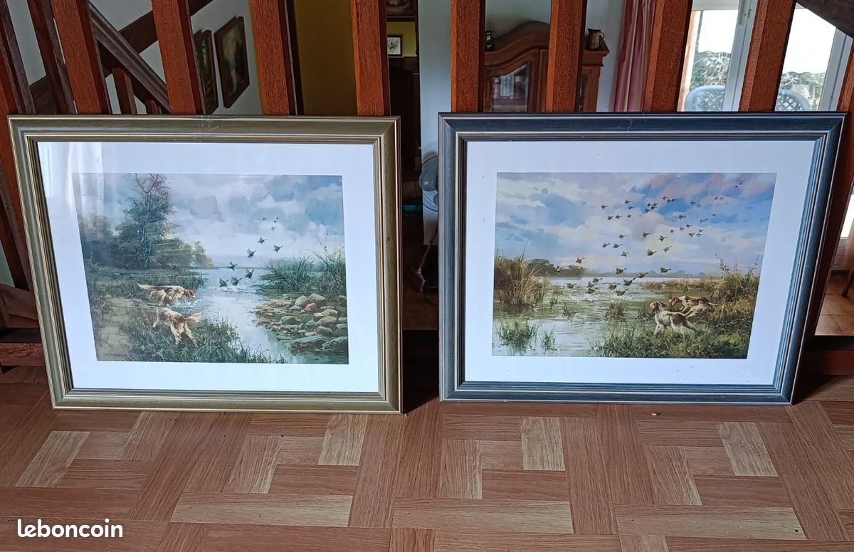 Lot tableaux scène de chasse (image 1)