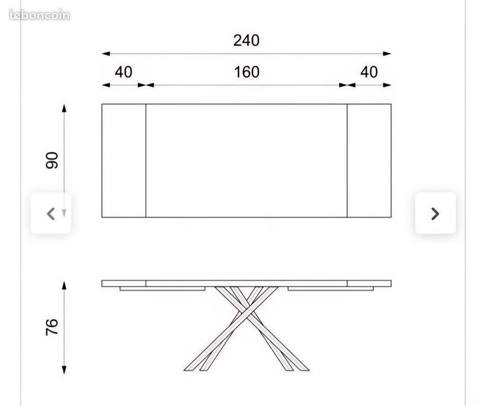 Table extensible Neuve (image 2)