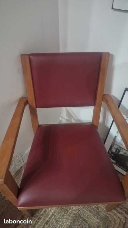 Chaise avec accoudoir/ fauteuil en bois massif (image 3)