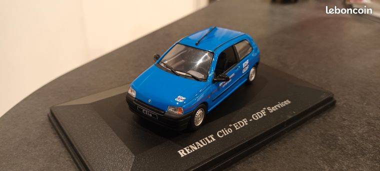 Renault Clio2 phase1 burago miniaservices edf gdf Gaz Naturel collection Miniature edf gdf 1/43 Miniatures Lyon