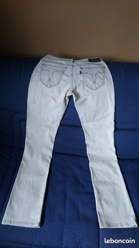 Jeans FEMME LEVI'S - W29 - gris - taille basse (image 2)