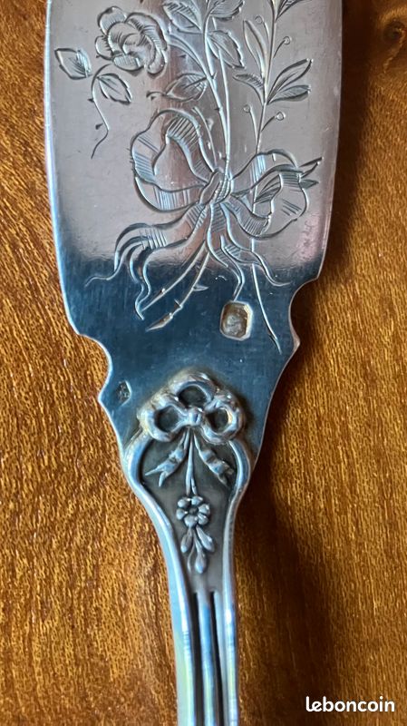 Service à mignardises Art nouveau – Argent massif Minerve – Joseph Crossard – 4 pièces (image 10)