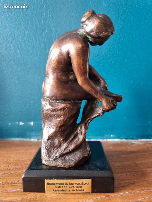 Statuette Femme Nue – Pose Érotique – Style Antique – Bronze – Aubaho