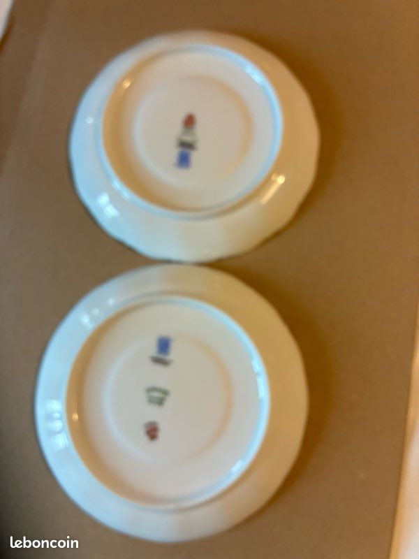 Soucoupes petites assiettes bord doré Giraud porcelaine de Limoges (image 17)