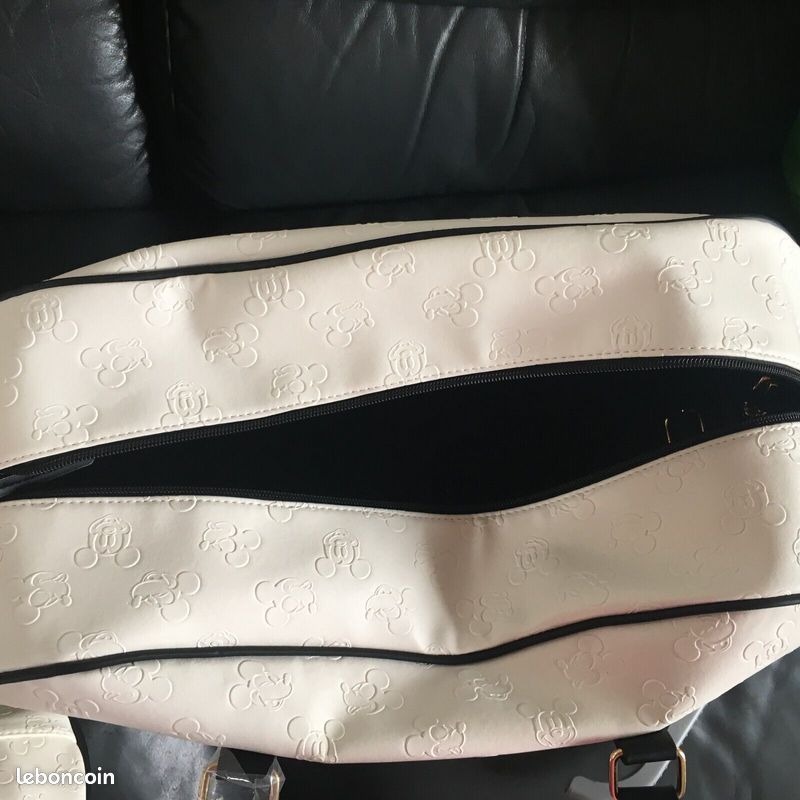 Splendide sac de voyage mickey disney noir et écru - le grand modèle Neuf Idée cadeau (image 5)