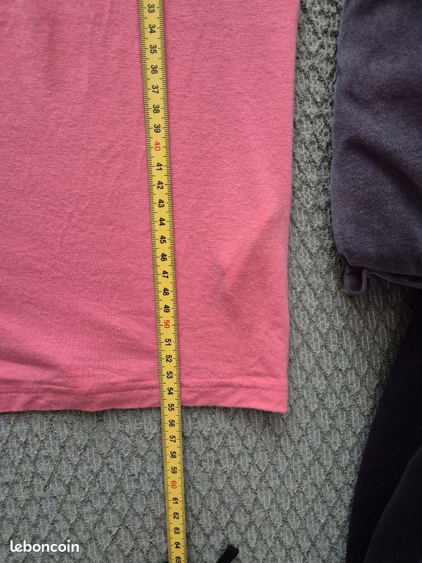 Tee-shirt 👕 femme. H&M. T : XS. Corail (image 11)