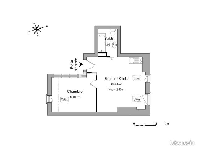 Appartement 2 pièces 37 m² · à Nancy · 37 m² · 520 €