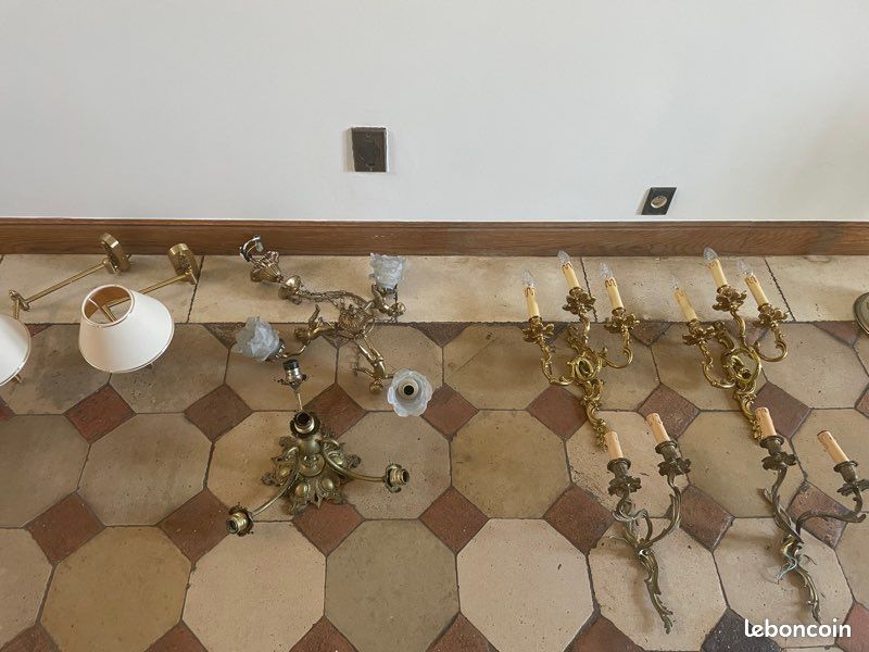 Lot luminaires dorés (image 3)