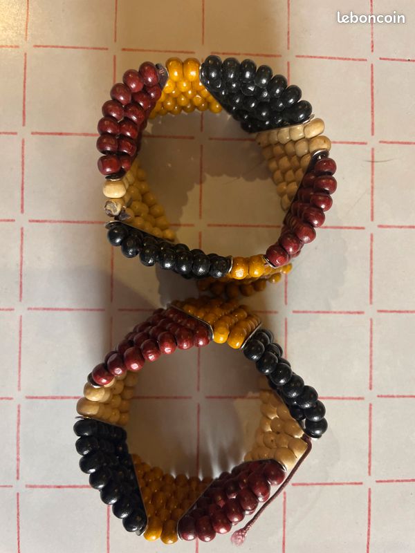 Bracelets perles en bois (image 3)