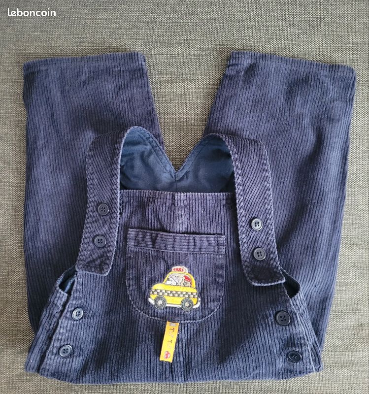 Salopette velours bleu marine (image 2)