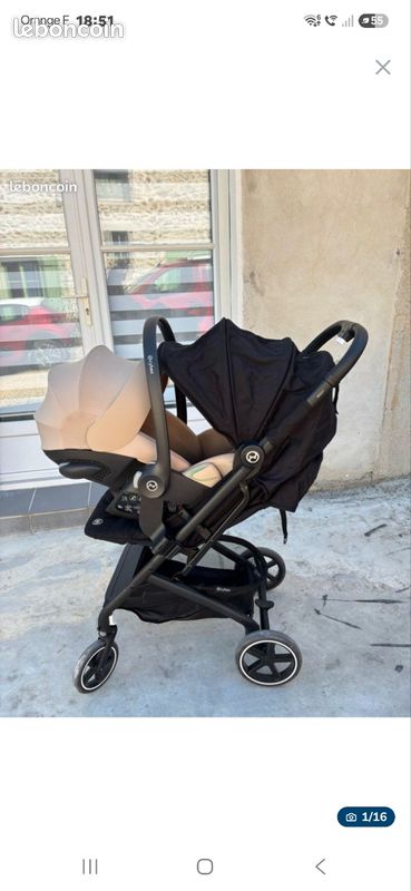 Poussette cybex beezy et cosy cloud g (image 1)