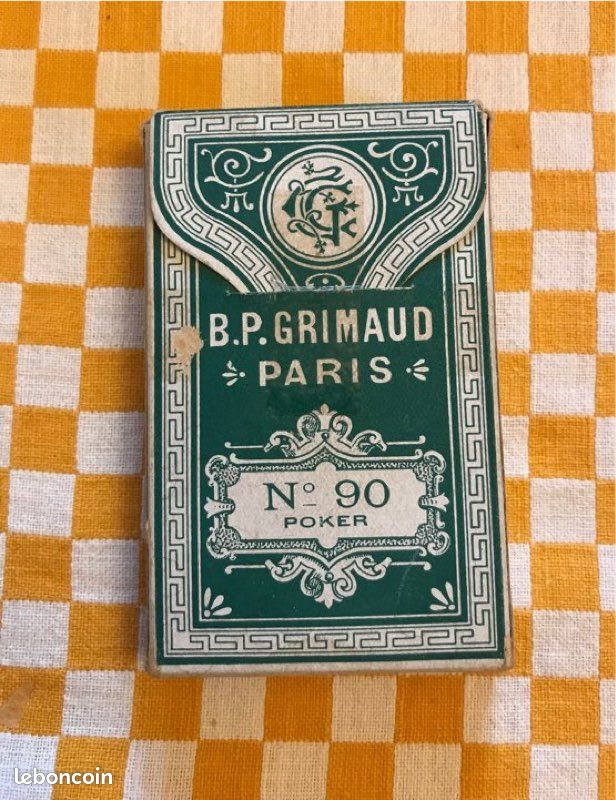 Jeu de cartes Baptiste-Paul Grimaud - Poker Américain. Début 20e siècle WW1 première guerre mondiale