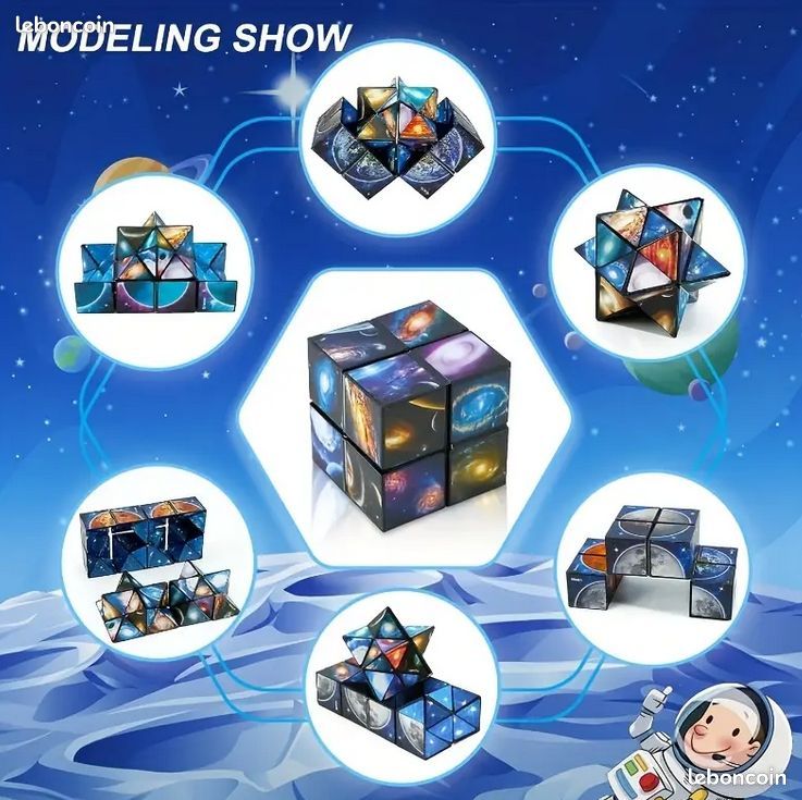 Cube Magique Star S2 2 En 1 – Thème Ciel étoilé, Anti-stress, Pour Petits Et Grands