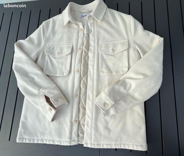 Veste Matelassée Homme Zara Taille M Bleu - Occasion Parfait État