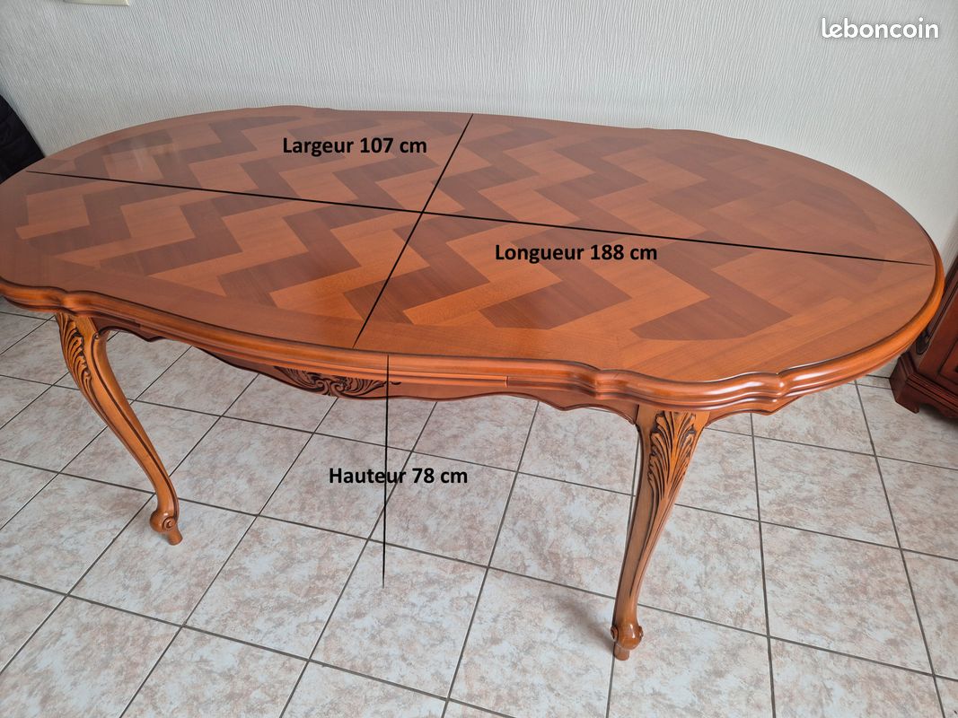 Table de salle à manger Carrée Léonnie 90x90 en merisier de style Louis Philippe Double Plateau - Meubles Bois Passions