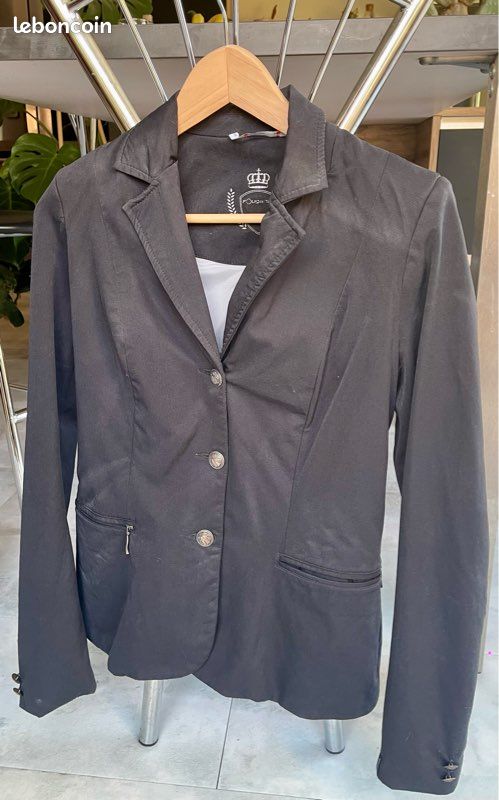Veste D'équitation Homme Grand Prix à Carreaux Gris - 3 Boutons - État Neuf