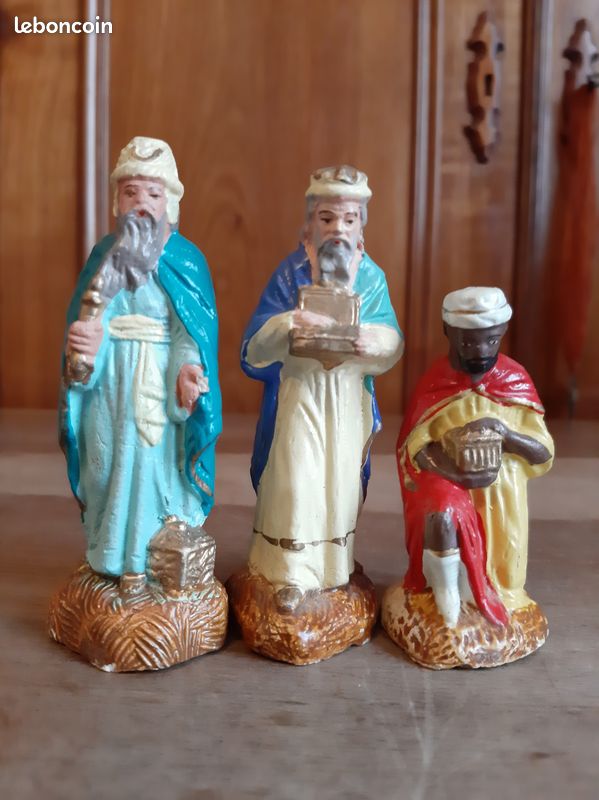 ANCIEN SANTON CRÈCHE Devineau Roi Mage Gaspard Taille 6 EUR 25,00