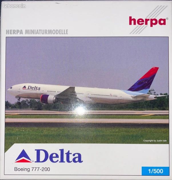 Herpa 1/500 Scoot B777-200 9V-OTA 527859 – Avion Miniature De Collection Rare