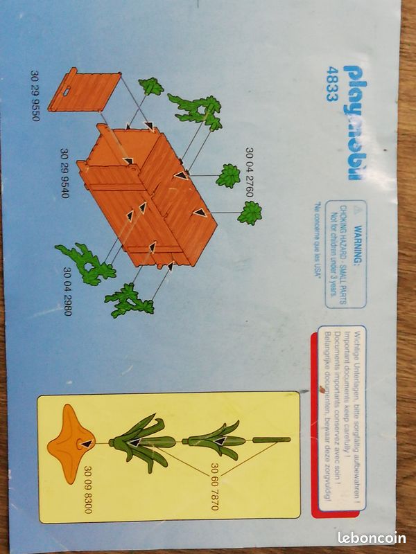 4833 playmobil chasseur avec piège phacochère - MAN69 (image 3)