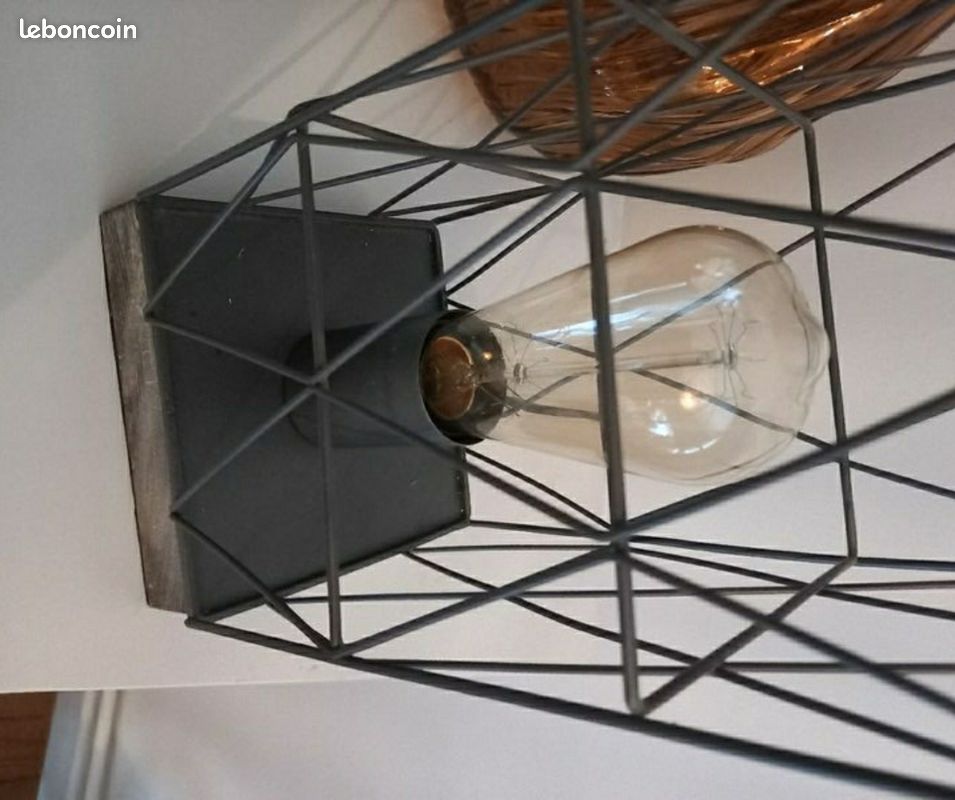 Lampe cocktail scandinave gris métallique (image 6)
