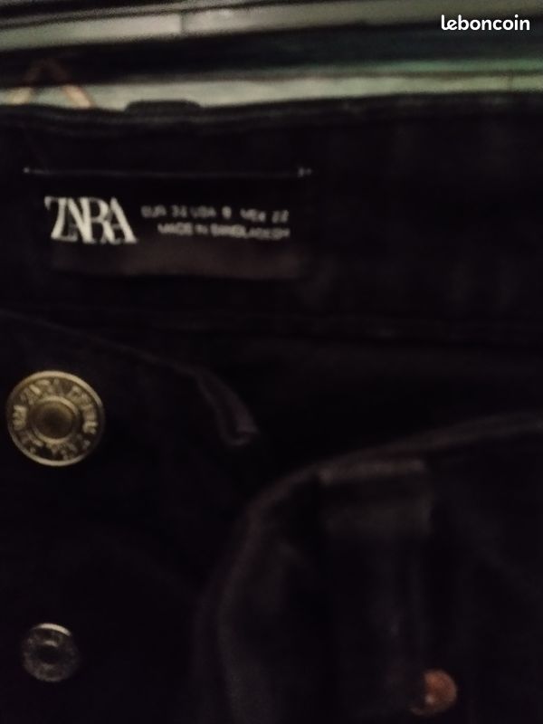 Pantalon jean Zara noir (image 3)