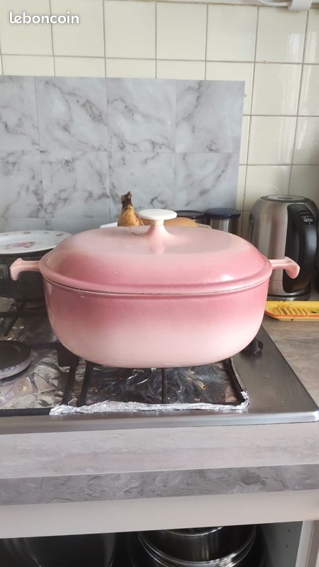 🌸 Cocotte ovale La Mama Le Creuset par Enzo Mari 33 vintage rose dégradé 🇫🇷 (image 1)