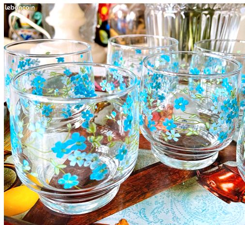 Service arcopal france , décor floral , fleurs , vintage , | Selency