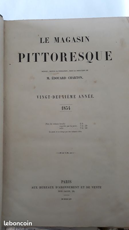 Lot 3 livres Le Magasin Pittoresque (image 4)