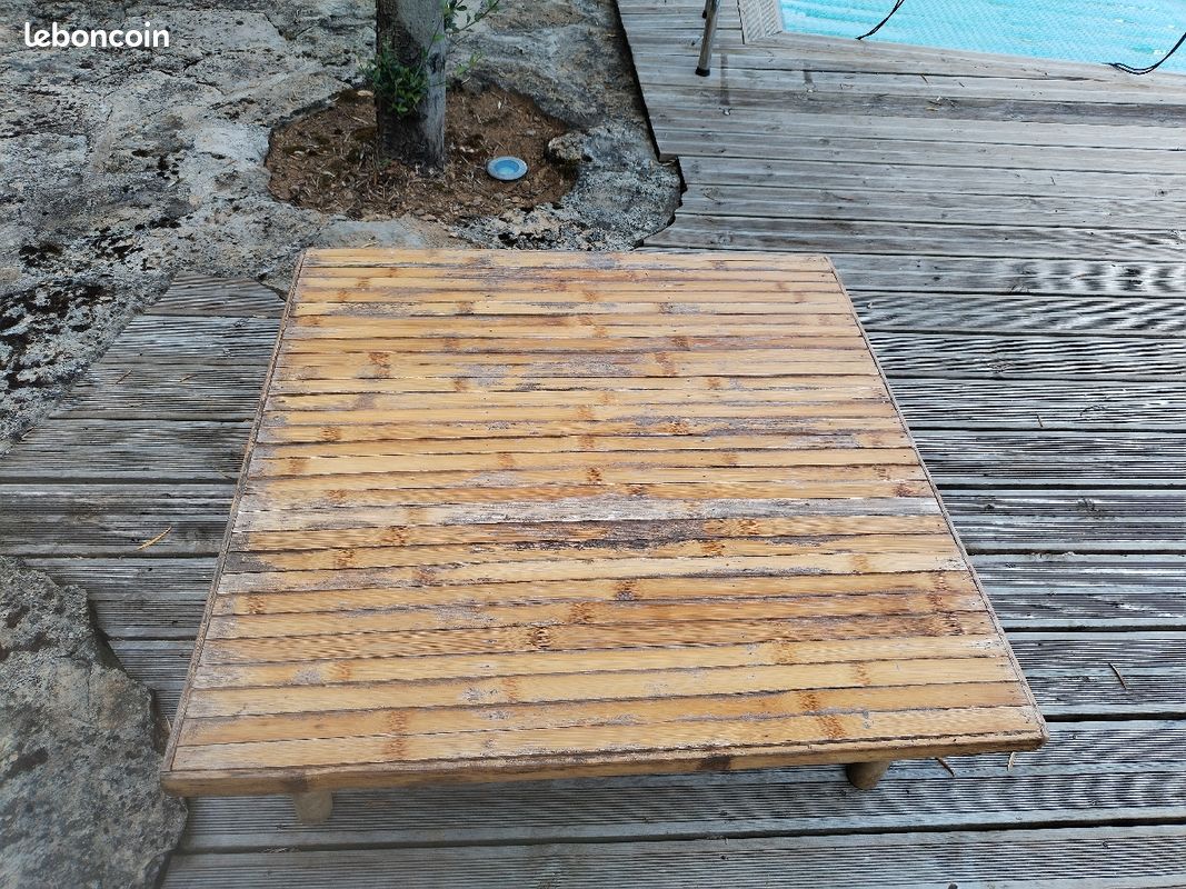 Table basse extérieure ou intérieure bambou (image 4)