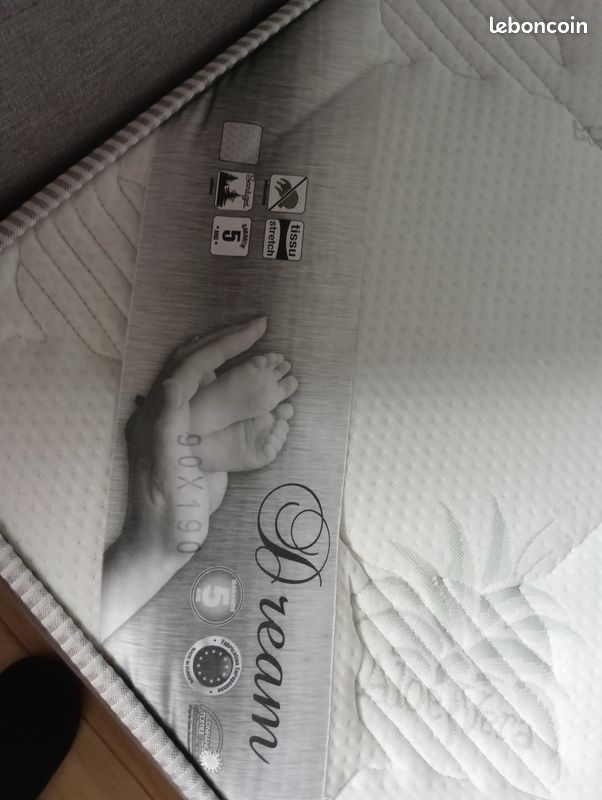Lit + matelas 190x90 (image 5)