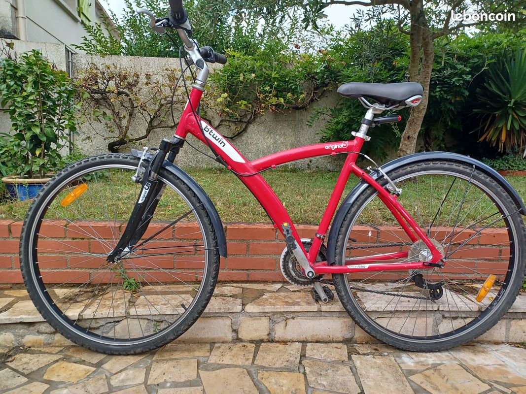 VTC BTWIN original 5 rouge –VTC mixte - taille M - 26 pouces (image 3)