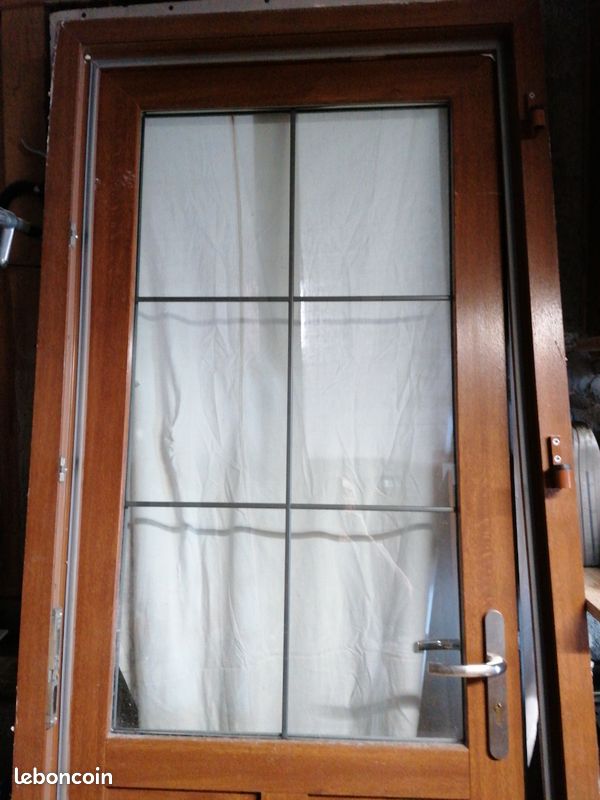 Porte d'entrée PVC chêne doré (image 3)