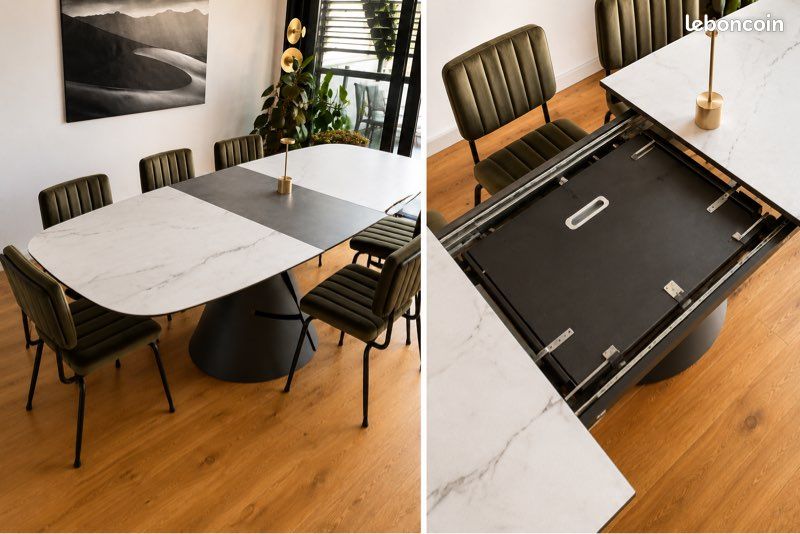 Table à manger extensible (image 1)
