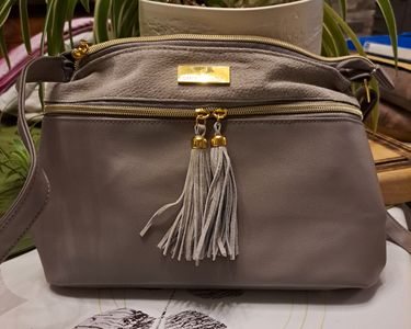 Sac Cabas DANIEL HECHTER Alouette - Nylon Marron/Gris - Neuf Avec Étiquettes - Pour Femme