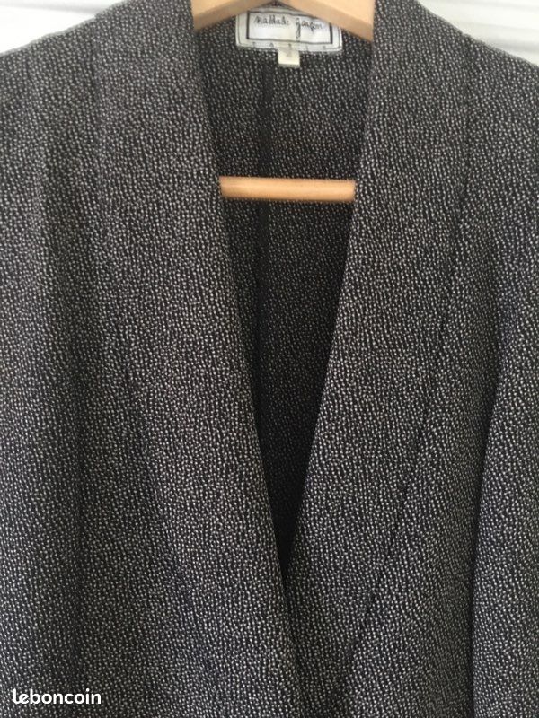 Robe longue noire à pois Nathalie garçon paris taille 2 (image 3)