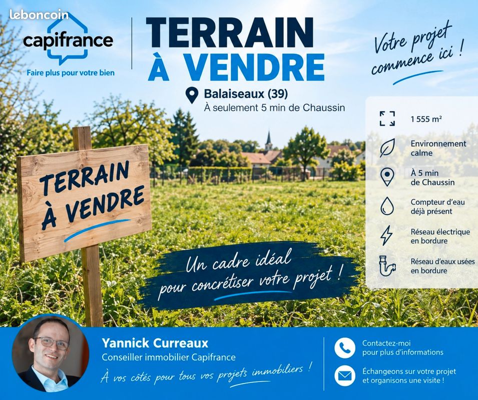 Terrain 1 555 m² Balaiseaux · 60 000 €