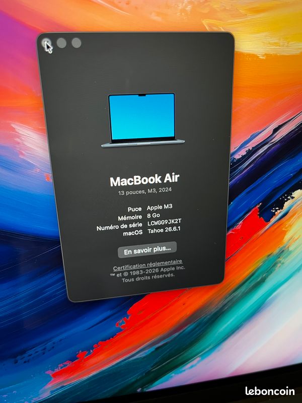MacBook Air M3 - 2024 - Minuit - 256Go + Magic Mouse (image 4)