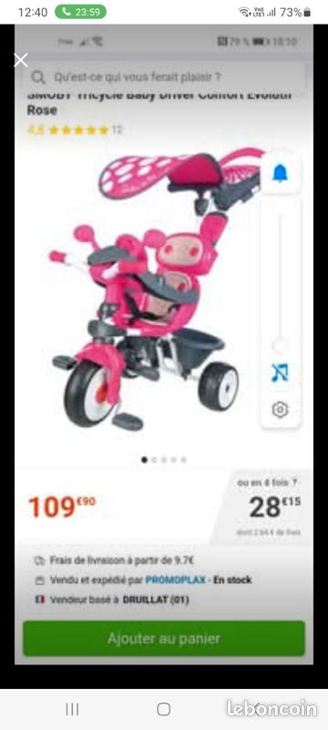 Tricycle smoby (image 1)