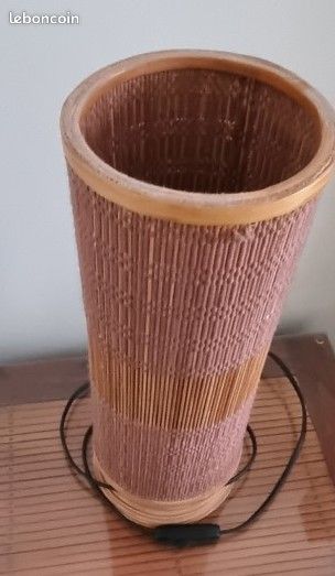Lot lampe de chevet en bois de paille (image 2)