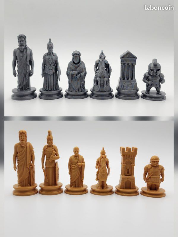 Pièces d'échecs Grèce antique contre Rome antique (image 1)