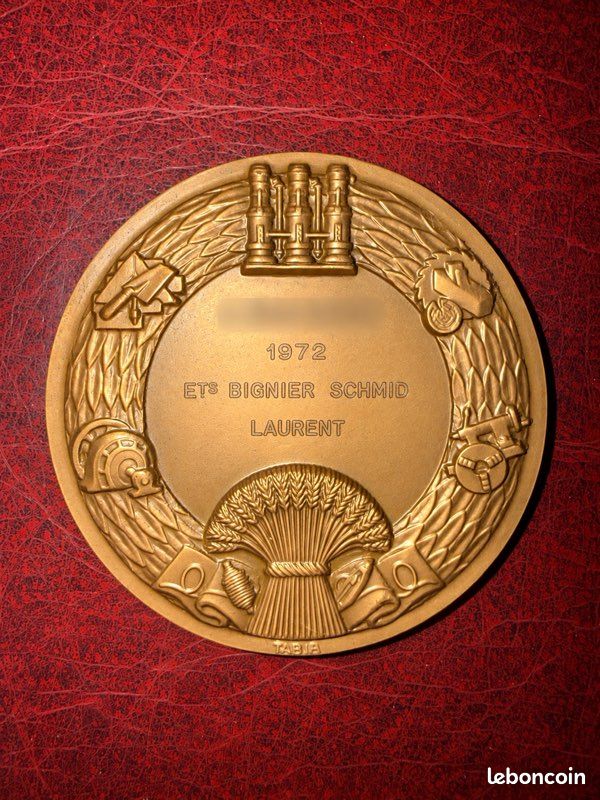 Médaille Bronze Société Industrielle de l'Aisne - Écrin d'origine (1972) (image 3)