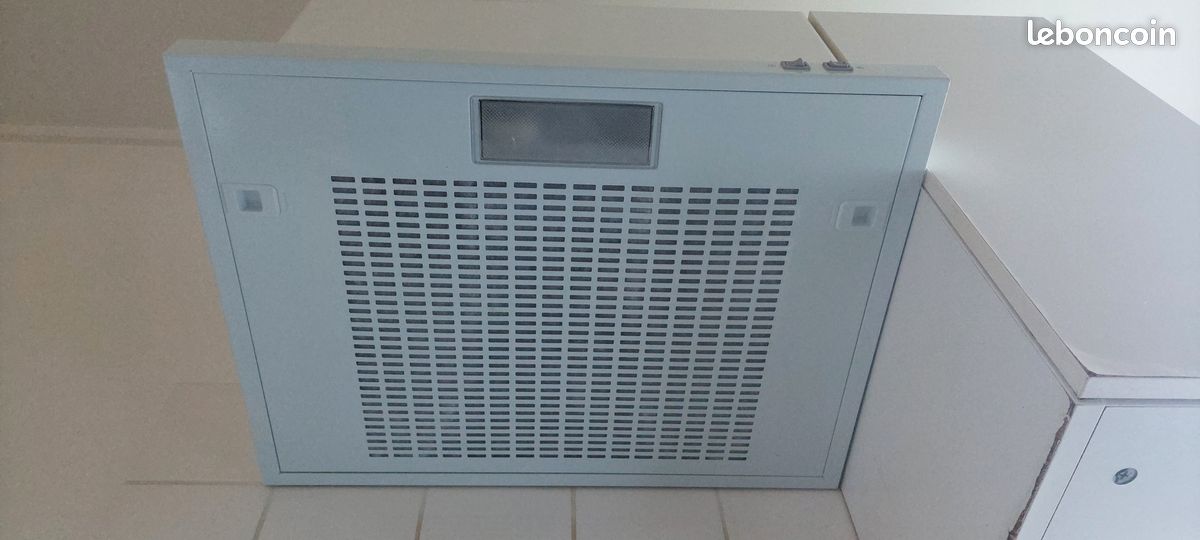 Hotte de cuisine blanche avec lumière 60cm de large (image 1)