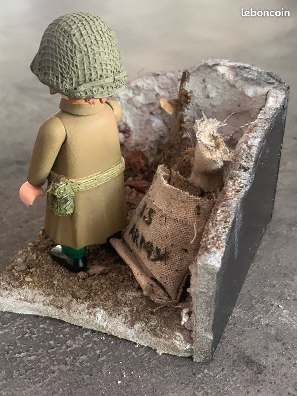Custom Playmobil WW2 Américain N 194 Hérisson Tchèque D DAY