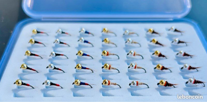 Fdit perles rondes de pêche 25 pièces mouche de tungstène fendue
