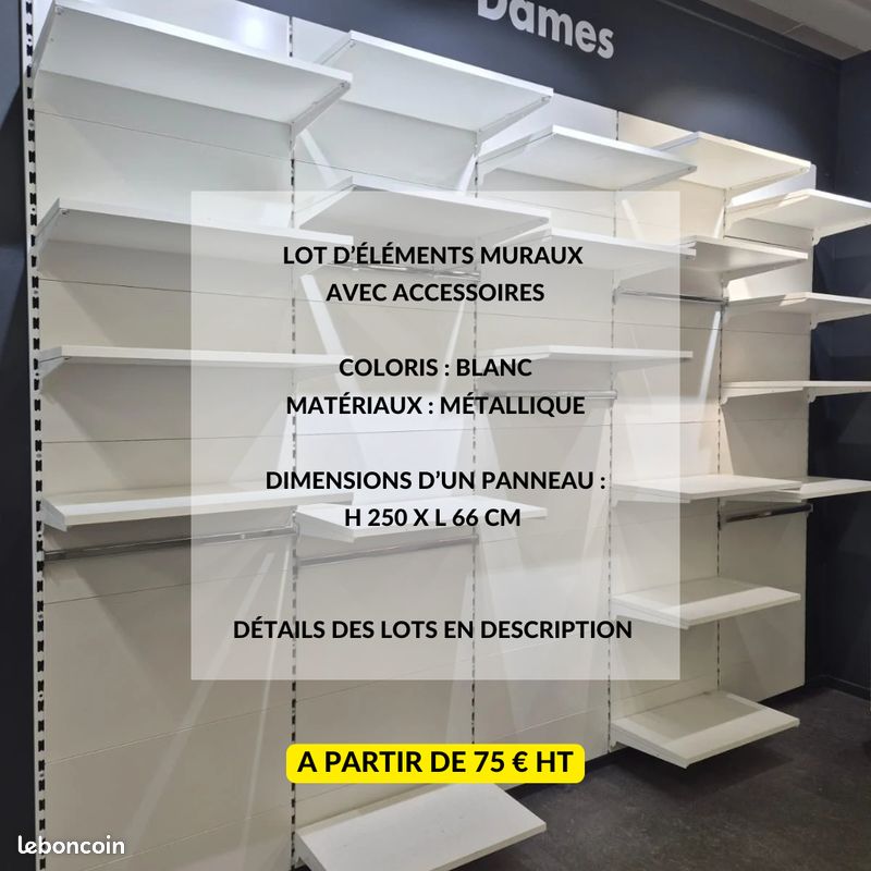 Différents lots de panneaux muraux vendus avec accessoires (image 1)