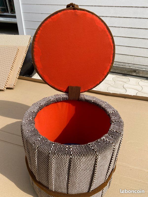 Pouf coffre en tissu (image 2)